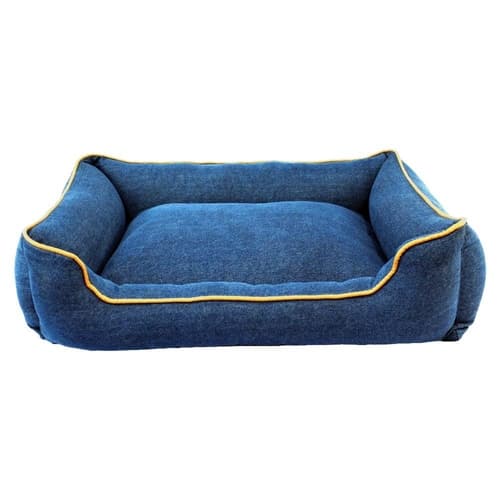 Soft Denim Bolster Bed